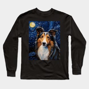 Sheltie Painting Long Sleeve T-Shirt